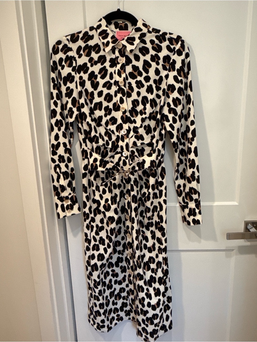 kate spade Black & Cream Leopard Shirt Dress